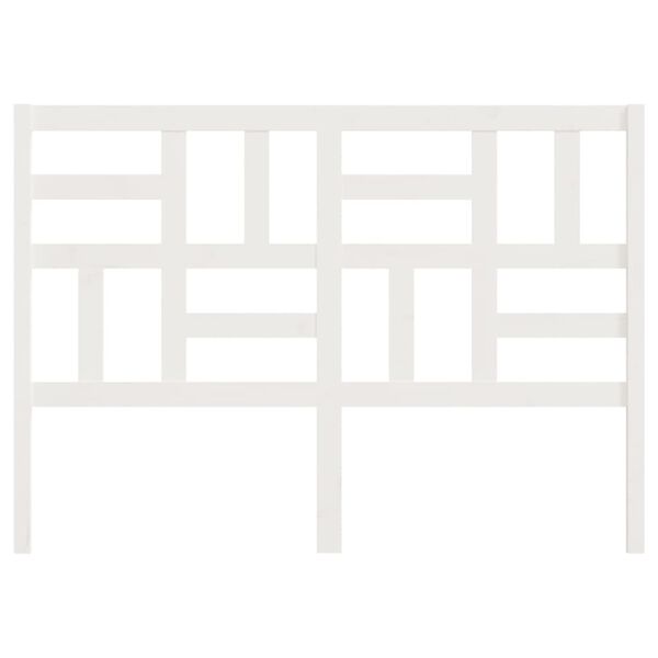 vidaXL Bed Headboard White 126x4x104 cm Solid Wood Pine