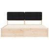 vidaXL Bed Frame with Upholstered Headboard Black 180 x 200 cm