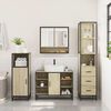 vidaXL 3 Piece Bathroom Furniture Set Sonoma Oak Engineered Wood