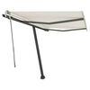 vidaXL Freestanding Manual Retractable Awning 300x250 cm Cream