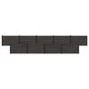 vidaXL Fence Panel 9 pcs WPC and Aluminium Black