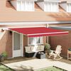 vidaXL Retractable Awning Manual Red 400 x 300 cm Fabric and Steel