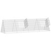 vidaXL Chicken Cage Silver 215 x 55 x 55 cm Galvanised Steel