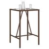 vidaXL Outdoor Bar Table Brown 70x70x110 cm Poly Rattan