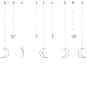 vidaXL Star and Moon Fairy Lights Remote Control 345 LED Blue