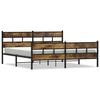 vidaXL Metal Bed Frame without Mattress Smoked Oak 180x200 cm