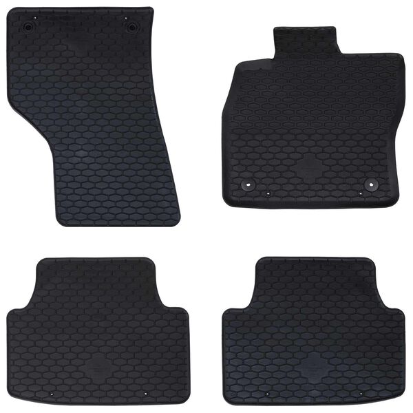 vidaXL Car Mat 4 pcs Black suitable for Seat LEON 2020- Rubber