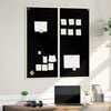 vidaXL Bulletin Board Folding Black 100 x 100 x 1.4 cm Solid pine wood