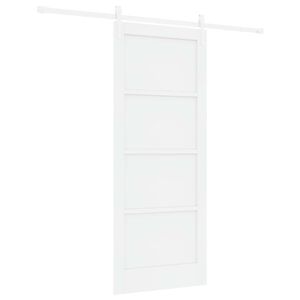 vidaXL Sliding Door ORKDAL White 83 x 202 cm Solid Pine Wood