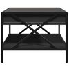 vidaXL Coffee Table with Infinity LED Black 70x50x38 cm