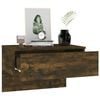 vidaXL Wall-mounted Bedside Cabinet Smoked Oak