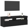 vidaXL TV Cabinet Black Oak 120 x 35 x 40 cm Engineered Wood