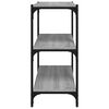 vidaXL Book Cabinet Grey Sonoma 60x33x70.5 cm Engineered Wood and Steel