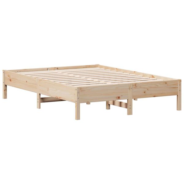 vidaXL Bed Frame without Mattress 120x190 cm Small Double Solid Wood Pine