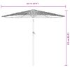 vidaXL Garden Parasol with Steel Pole Blue 223x223x213 cm