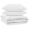 vidaXL All-season Duvet with Pillow 3 pcs White Microfiber