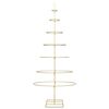 vidaXL Metal Christmas Tree with Stand Gold 180 cm Powder-coated steel