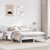 vidaXL Bed Frame without Mattress White 135x190 cm Double Solid Wood Pine