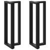 vidaXL Bar Table Legs T-Shaped&nbsp;2 pcs Black 50x35x(110-111) cm Steel