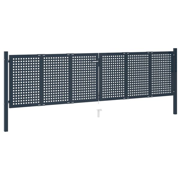 vidaXL Fence Gate Anthracite 404x100 cm Steel