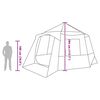 vidaXL Cabin Tent with Roof Grey and Orange 500 x 500 x 294 cm