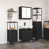 vidaXL Bathroom Furniture Set 3 pcs Black Oak Engineered Wood