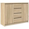 vidaXL Sideboard with Drawers Sonoma Oak 100.5x35x76 cm Engineered Wood