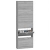 vidaXL Shoe Cabinet Grey Sonoma 59x17x169 cm Engineered Wood