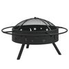 vidaXL Fire Pit with Poker 70 cm XXL Steel