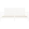 vidaXL Bed Frame without Mattress White 200x200 cm Solid Wood