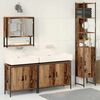 vidaXL Bathroom Furniture Set with Shelf 4 pcs Brown Engineered wood
