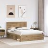 vidaXL Bed Frame Artisian Oak 150 x 200 cm Solid Pine Wood