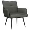 vidaXL Armchair Dark Grey Corduroy Fabric