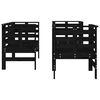 vidaXL 3 Piece Garden Lounge Set Black Solid Wood Pine