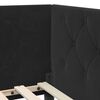 vidaXL Corner Bed Frame with Headboard Black 90 x 200 cm Velvet