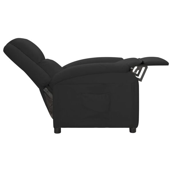 vidaXL Recliner Chair Black Faux Leather