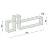 Homemania Wall Shelf Polite 155x22x55cm White