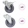 vidaXL 8 pcs Bolt Hole Swivel Casters 75 mm