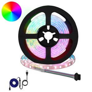 vidaXL LED Strip 4 pcs Black and Transparent 130 x 0.8 x 0.3 cm