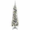 vidaXL Artificial Christmas Tree with 150 LEDs with Stand White 150 cm