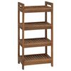 vidaXL Bathroom Shelf Natural 45 x 30 x 97 cm Solid Teak Wood