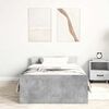 vidaXL Bed Frame without Mattress Concrete Grey 90x190 cm Single