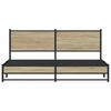 vidaXL Metal Bed Frame without Mattress Sonoma Oak 180x200 cm Super King