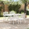 vidaXL Garden Dining Set 5 pcs White Aluminium