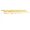 vidaXL Freestanding Manual Retractable Awning 500x350 cm Yellow/White