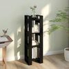 vidaXL Book Cabinet/Room Divider Black 41x35x125 cm Solid Wood Pine