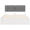 vidaXL Bed Frame with Upholstered Headboard Light Grey 140 x 190 cm