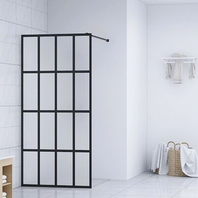 vidaXL Walk-in Shower Screen Frosted Tempered Glass 140x195 cm