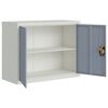 vidaXL File Cabinet Light Grey and Dark Grey 90x40x70 cm Steel