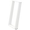 vidaXL Dining Table Legs U-Shaped 2 pcs White 50x(72-73) cm Steel